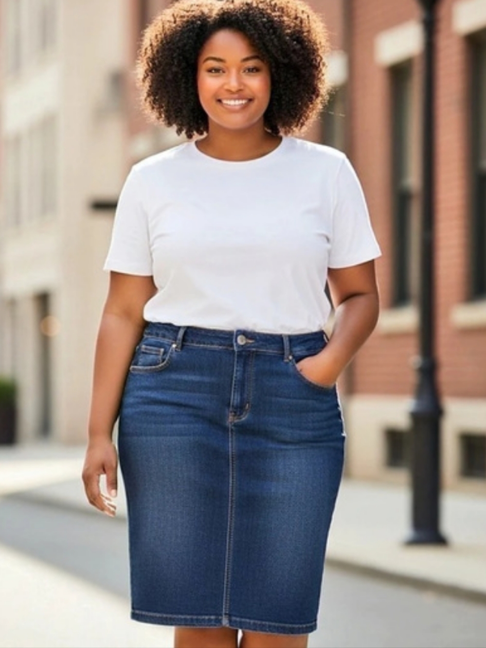 Gloria Vanderbilt Denim Skirt With Embroidery 1126